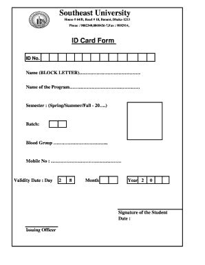 Student ID Card Application .